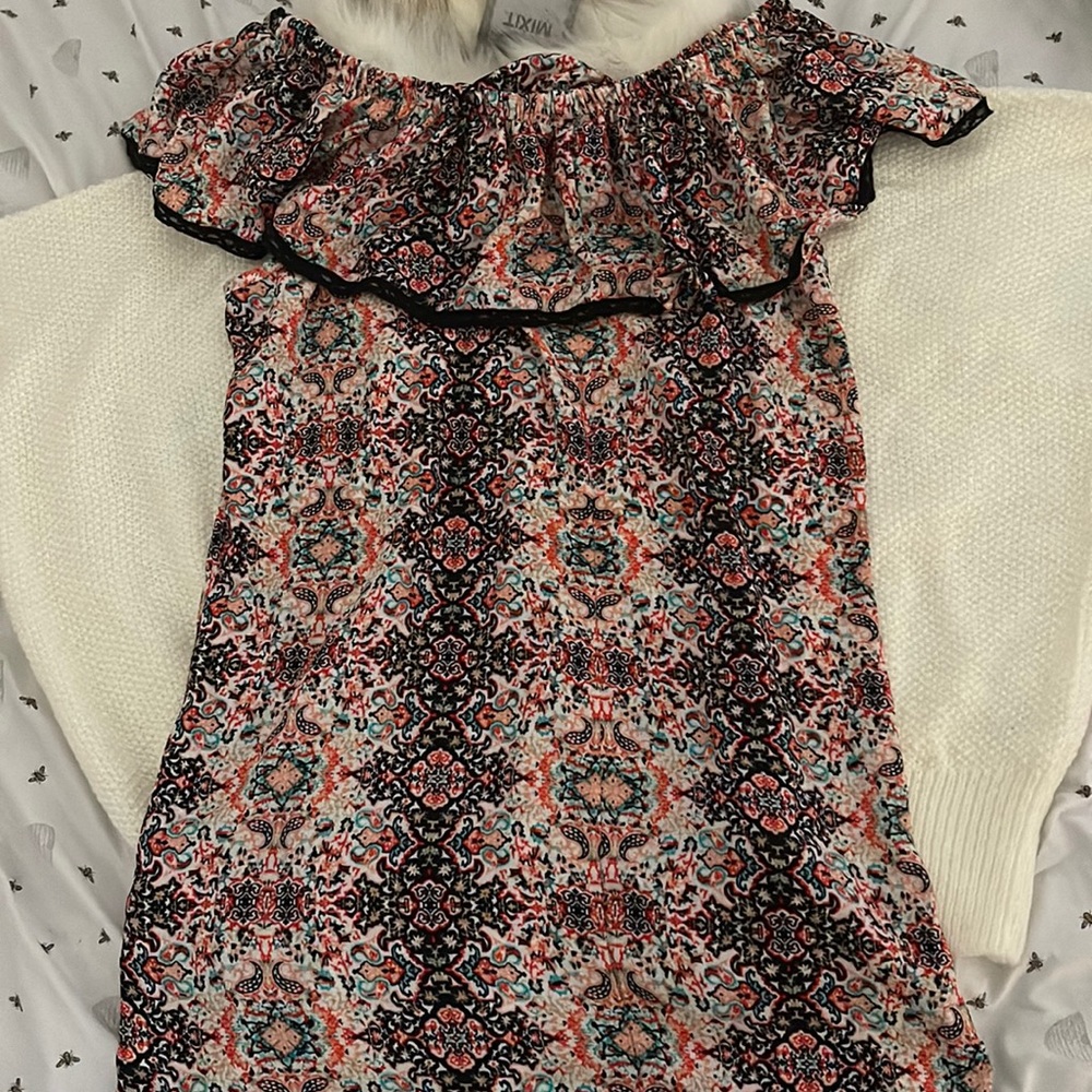 Floral off the shoulder dress